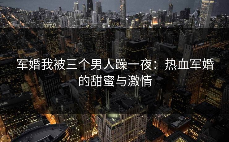 军婚我被三个男人躁一夜：热血军婚的甜蜜与激情