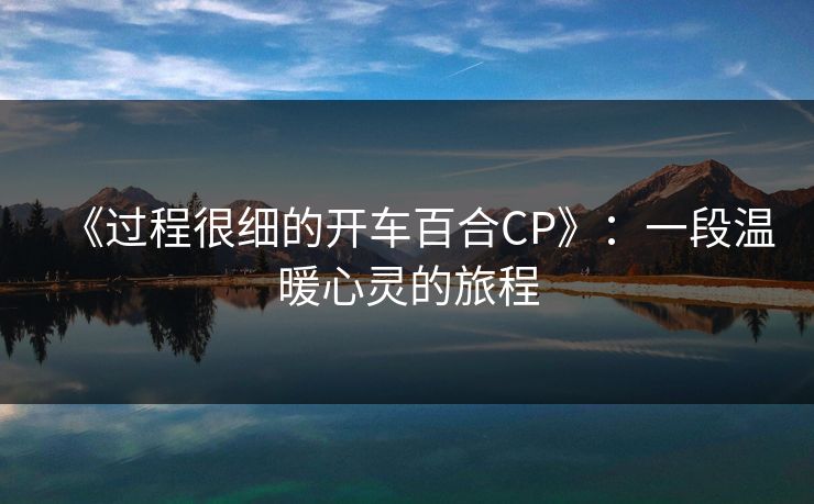 《过程很细的开车百合CP》：一段温暖心灵的旅程
